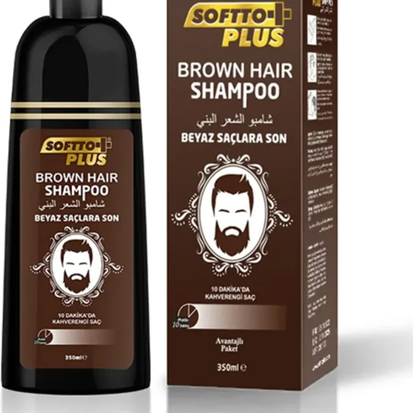 Softto Plus Szampon koloryzujący dla siwych włosów 350 ml BRĄZ